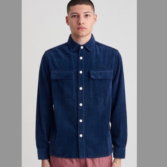 SATURDAYS NYC Heavyweight Cotton Twill 2-Pocket Overshirt NWOT/sz M - Picture 12 of 14
